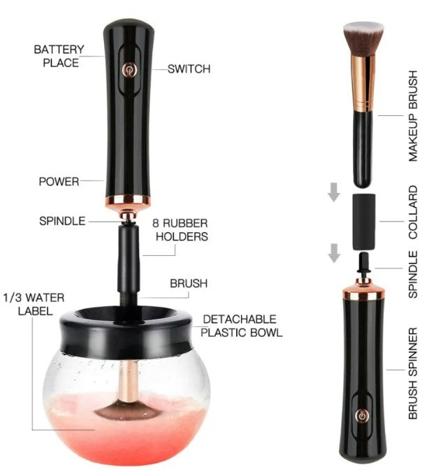 Electric Makeup Brush Cleaner - Black_3