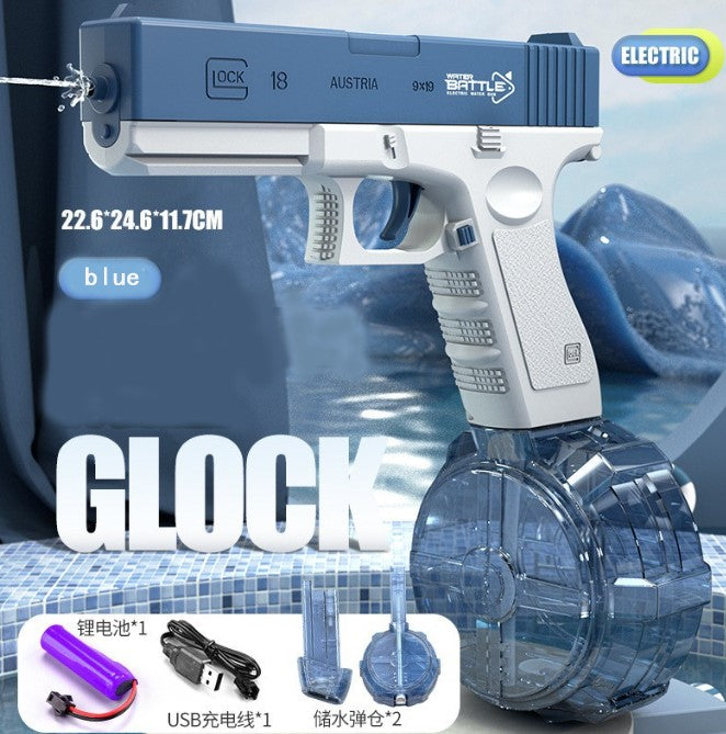 Fully Automatic Continuous Electric Water Gun Glock - Blue_0